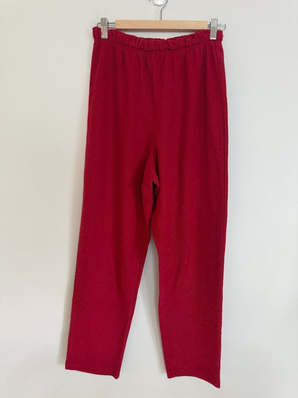 Steven Ross Naturally Woman Red High Waist Cotton Blend Sweatpants Size L